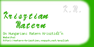 krisztian matern business card